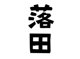 落田|落田の由来、語源、分布